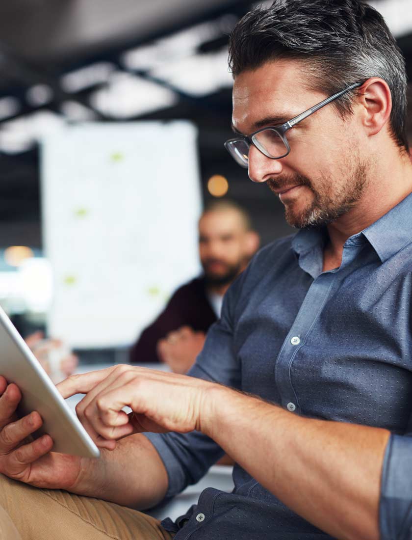 large business employee using online wire transfers